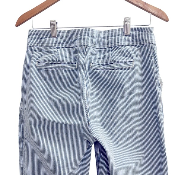 Boden Women's Blue Pinstripe Cropped Jeans Size 8 Long - Picture 6 of 7